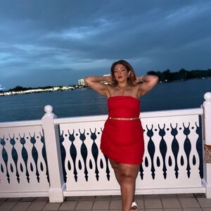 Abercrombie & Fitch Red Strapless Dress